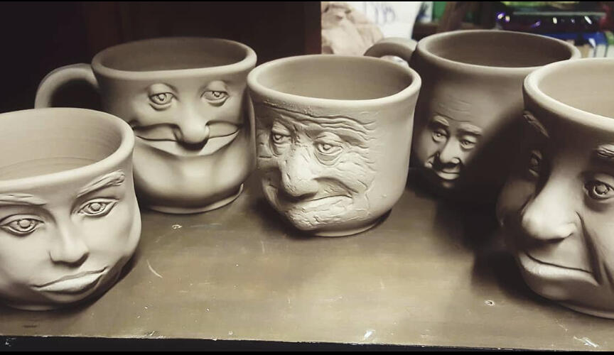 Face Mugs in Process